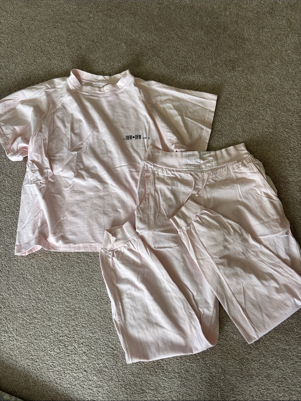 Unisex Pale Pink Two-Piece Coord Set